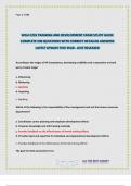 WGU C235 TRAINING AND DEVELOPMENT EXAM STUDY GUIDE COMPLETE 500 QUESTIONS WITH CORRECT DETAILED ANSWERS LATEST UPDATE THIS YEAR - JUST RELEASED