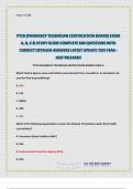PTCB &lpar;PHARMACY TECHNICIAN CERTIFICATION BOARD&rpar; EXAM A&comma; B&comma; C & STUDY GUIDE COMPLETE 600 QUESTIONS WITH CORRECT DETAILED ANSWERS LATEST UPDATE THIS YEAR - JUST RELEASED&period;