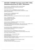 NUR 2502 &sol; NUR2502 Final Exam &lpar;Latest 2023 &sol; 2024&rpar;&colon; Multidimensional Care III &sol; MDC 3 - Rasmussen