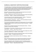 SURGICAL ASSISTANT CERTIFICATION EXAM