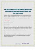 CMC AACN EXAM & STUDY GUIDE COMPLETE 600 QUESTIONS WITH CORRECT DETAILED ANSWERS LATEST UPDATE THIS YEAR - JUST RELEASED&period;