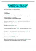 CHAMBERLAIN HESI A2 A&P QUIZZES WITH ANSWERS