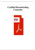 CERTIFIED BREASTFEEDING COUNSELOR CBC EXAM 110 QUESTIONS AND CORRECT DETAILED ANSWERS