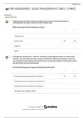 Pre-Assessment&colon; Sales Management &lpar;NB01&rpar; - Practice Questions & Answers