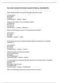 NCCSA EXAM REVIEW QUESTIONS & ANSWERS