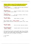 Alabama adjuster exam pt 2 Exam Questions and Answers &lpar;verified answers&rpar; 739 Questions 2024&sol;2025 RATED A&plus;
