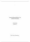 Elementary Mathematics Methods - C109 Performance Assessment With Complete Solutions 2025