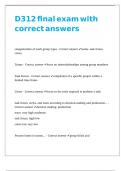 D312 final exam with correct answers