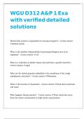 WGU D312 A&P 1 Examwith verified detailed solutions