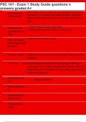 PSC 101 - Exam 1 Study Guide questions n answers graded A&plus;