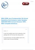 WGU D286 Java Fundamentals OA Actual Questions And Answers Latest Updates 2025&sol;2026 With Correct Answers 100&percnt; With Complete Solutions