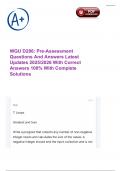 WGU D286&colon; Pre-Assessment Questions And Answers Latest Updates 2025&sol;2026 With Correct Answers 100&percnt; With Complete Solutions