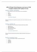 APEA 3P Study Packet Questions And Answers With Complete Solutions 2025 Updated Version