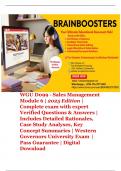 WGU D099 &vert;  Sales Management Module 6 &vert; 2025 Edition &vert; Complete exam with expert  Verified Questions & Answers &vert; Includes Detailed Rationales&comma; Case Study Analyses&comma; Key Concept Summaries &vert; Western Governors University Exam  &vert; Pass Guarantee &vert; Digital Downl
