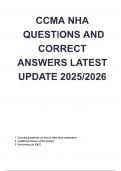 CCMA NHA Exam &ndash; Complete Practice Questions & Verified Answers