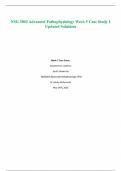 NSG 5003 Advanced Pathophysiology Week 5 Case Study 1 Updated Solutions