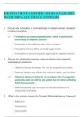 OB INPATIENT CERTIFICATION EXAM 2025 WITH 100&percnt; ACCURATE ANSWERS