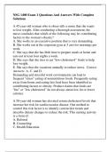NSG 1400 Exam 1 Questions And Answers With Complete Solutions
