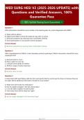 MED SURG HESI V2 &lpar;2026&sol;2027 UPDATE&rpar; with Questions and Verified Answers&comma; 100&percnt; Guarantee Pass