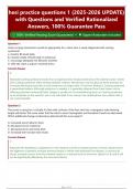 hesi practice questions 1 &lpar;2026&sol;2027 UPDATE&rpar; with Questions and Verified Rationalized Answers&comma; 100&percnt; Guarantee Pass