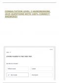 CONSULTATION LEVEL 2 HAIRDRESSING 2025 QUESTIONS WITH 100&percnt; CORRECT ANSWERS&excl;&excl;