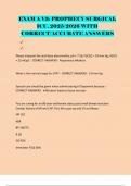 EXAM A V3&colon; PROPHECY SURGICAL ICU&comma; 2025&sol;2026 WITH CORRECT&sol;ACCURATE ANSWERS