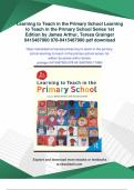 Learning to Teach in the Primary School Learning to Teach in the Primary School Series 1st Edition by James Arthur&comma; Teresa Grainger 0415487900 978-0415487900 - Digital Download