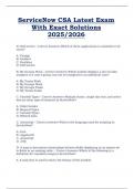 ServiceNow CSA Latest Exam &vert; Exact Solutions 2025&sol;2026
