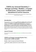 CHEM 103&colon; General Chemistry I &mdash; Portage Learning &vert; Module 1&ndash;6 Exams & Final Exam &vert; 2025&sol;2026 Verified Questions & Correct Answers