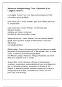 Rasmussen Pathophysiology Exam 2 Questions With Complete Solutions
