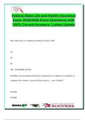 Indiana State Life & Health Insurance Exam 2025&sol;2026 &ndash; 150&plus; Verified Q&A &ndash; Life Policies&comma; Annuities&comma; Health Plans&comma; Riders&comma; Medicare&comma; State Laws & Ethics