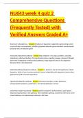 NU643 week 4 quiz 2 Comprehensive Questions &lpar;Frequently Tested&rpar; with Verified Answers Graded A&plus;