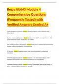 Regis NU643 Module 4 Comprehensive Questions &lpar;Frequently Tested&rpar; with Verified Answers Graded A&plus;