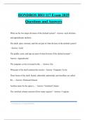 HONDROS BIO 117 Exam 2025 Questions and Answers