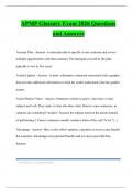 APMP Glossary Exam 2026 Questions and Answers