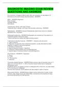 DIAGNOSTIC IMAGING EXAM REVIEW QUESTIONS AND ANSWERS