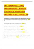 CET 2343 Exam 3 &lpar;final&rpar; Comprehensive Questions &lpar;Frequently Tested&rpar; with Verified Answers Graded A&plus;