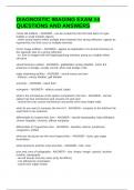 DIAGNOSTIC IMAGING EXAM &num;4 QUESTIONS AND ANSWERS