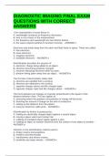 DIAGNOSTIC IMAGING FINAL EXAM QUESTIONS WITH CORRECT ANSWERS