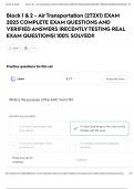 Block 1 & 2 - Air Transportation &lpar;2T2X1&rpar; EXAM 2025 COMPLETE EXAM QUESTIONS AND VERIFIED ANSWERS &vert;RECENTLY TESTING REAL EXAM QUESTIONS&vert; 100&percnt; SOLVED&excl;&excl;