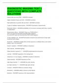 DIAGNOSTIC IMAGING TEST 1 QUESTIONS WITH COMPLETE SOLUTIONS