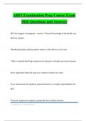 AHFI Examination Prep Course Exam 2026 Questions and Answers