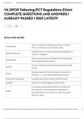 VA DPOR Tattooing&sol;PCT Regulations EXAM COMPLETE QUESTIONS AND ANSWERS &vert; ALREADY PASSED &vert; 2025 LATEST&excl;&excl;