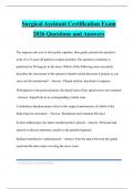 Surgical Assistant Certification Exam 2026 Questions and Answers