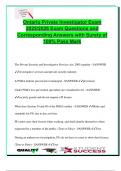Ontario Private Investigator Exam 2025&sol;2026 &ndash; 100&plus; Verified Questions with Answers &ndash; PSISA&comma; PIPEDA&comma; Surveillance&comma; Privacy Law&comma; Arrest Powers&comma; Evidence Handling & Criminal Code