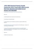 &lpar;CPCU 500&rpar; Chartered Property Casualty Underwriter &lpar;CPCU&reg;&rpar; Exam 2025&ndash;2026 Accurate Real Exam Questions and Verified Correct Answers JUST RELEASED