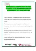 Pennsylvania Property and Casualty Licensing Exam 2021 &ndash; 100&plus; Solved Questions &vert; Homeowners&comma; Commercial Lines&comma; Workers&rsquo; Comp&comma; Auto&comma; Policy Structure