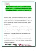 PENNSYLVANIA PROPERTY & CASUALTY INSURANCE EXAM PACKAGE DEAL QUESTIONS AND VERIFIED DETAILED ANSWERS &vert; 100&percnt; GUARANTEED PASS &vert; ALREADY GRADED A&plus;