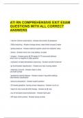 ATI RN COMPREHENSIVE EXIT EXAM QUESTIONS WITH ALL CORRECT ANSWERS