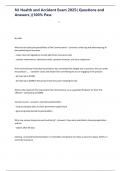 NJ Health and Accident Exam 2025&sol;2026&lpar;&lpar; Questions and Answers &rpar;&rpar;100&percnt; Pass